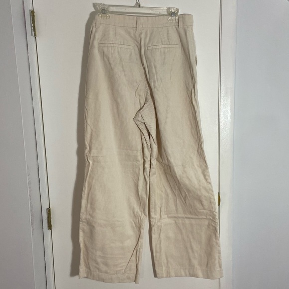uniqlo cream corduroy wide leg pant size 12 - Picture 4 of 4